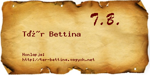 Tér Bettina névjegykártya