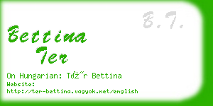 bettina ter business card